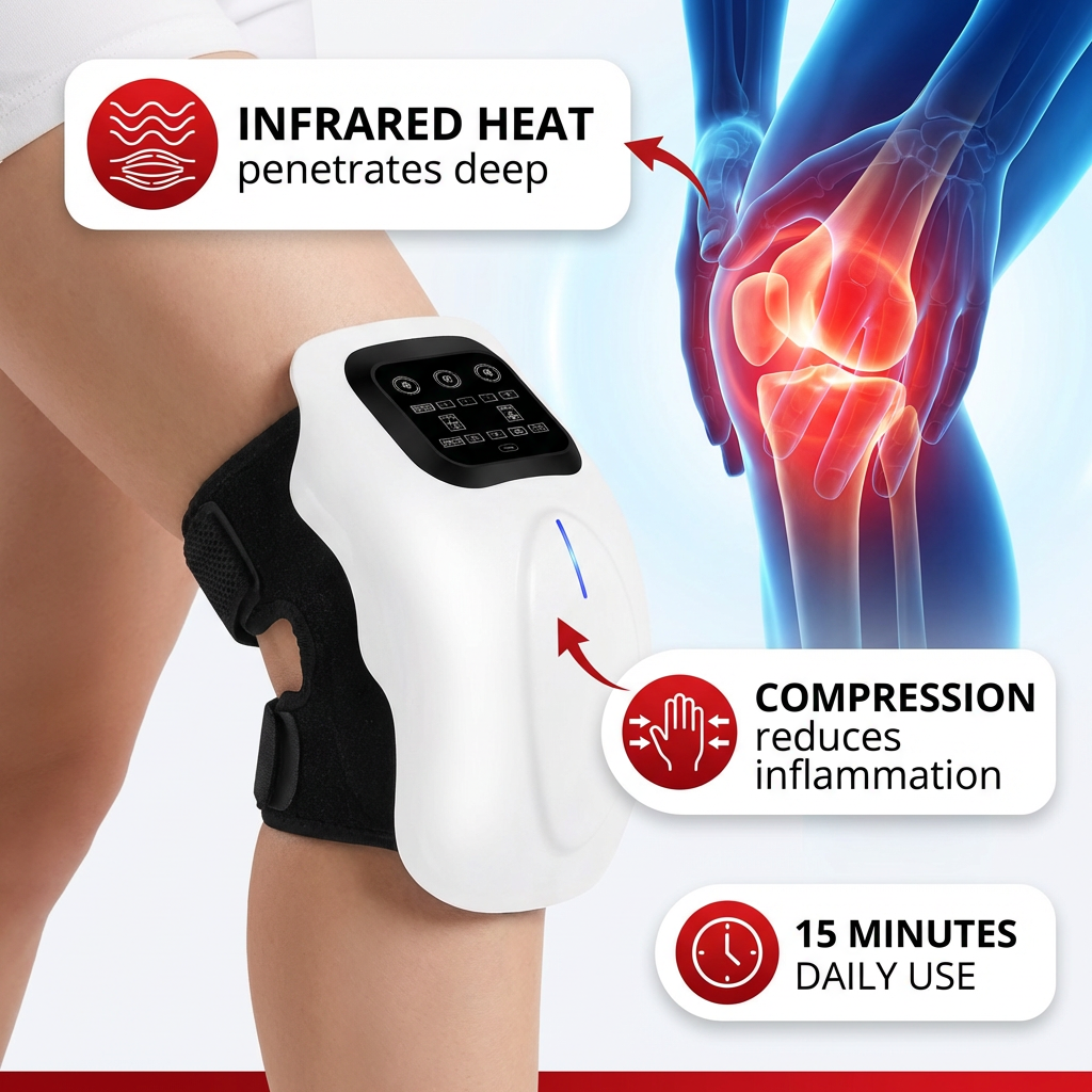 Sylairé Smart Knee Massager — Infrared Heat & Compression for Pain Relief