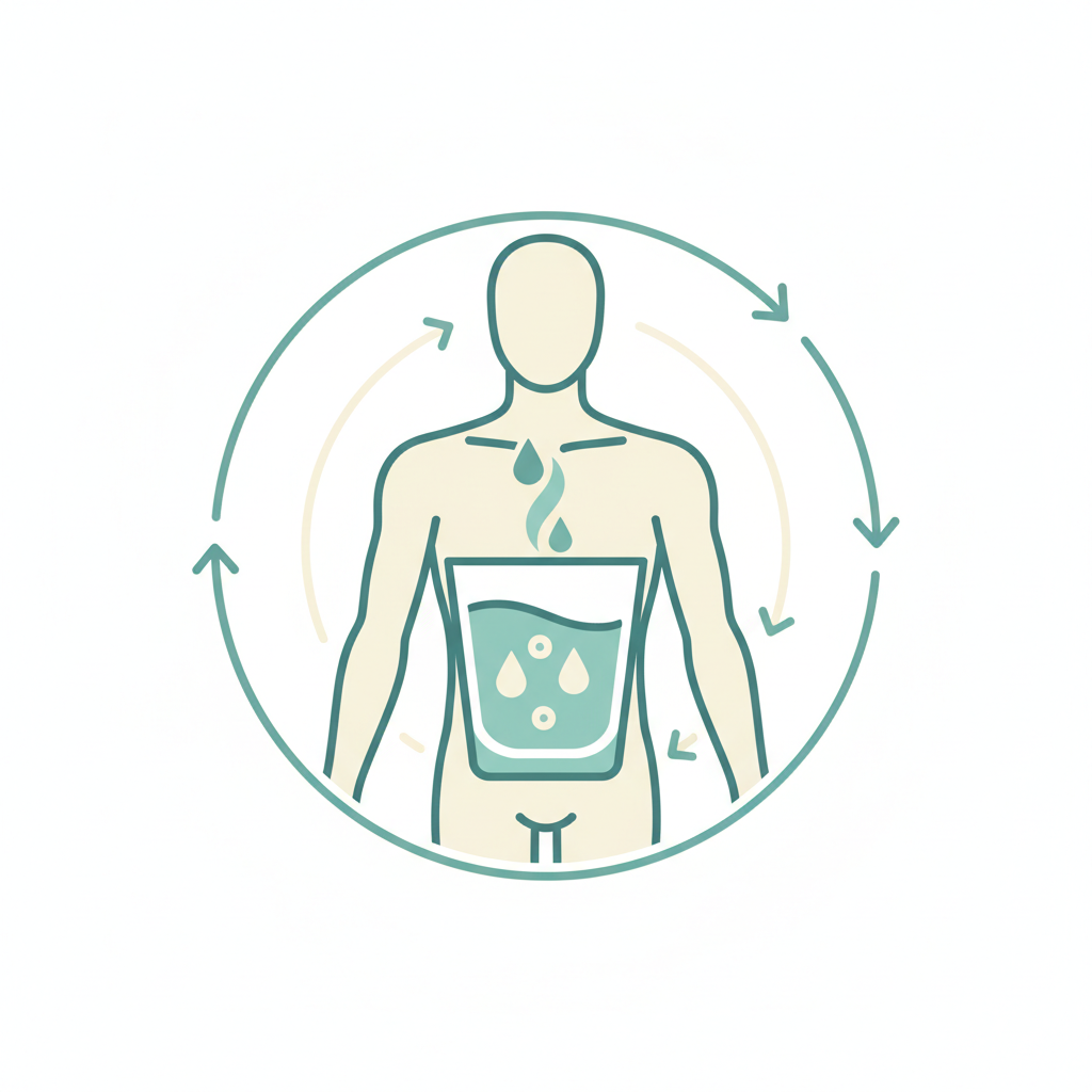 Illustration showing lymphatic flow support around the body